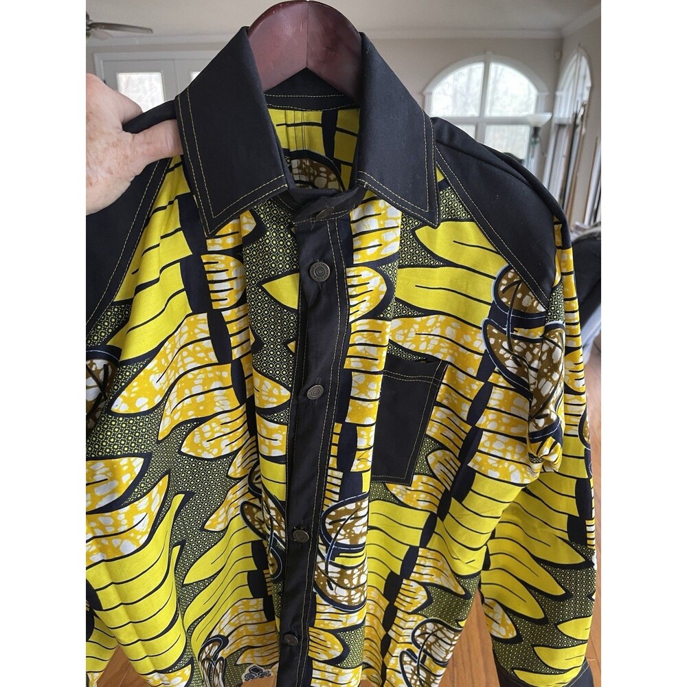 Miliaires Equipment Africian Ankara Shirt Tribal Inspired Chest 52" NO TAGS